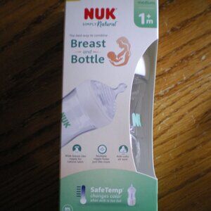 Simply Natural Nuk Breast and Bottle 1+ Months Medium Flow 9 oz Brand New 270 ml